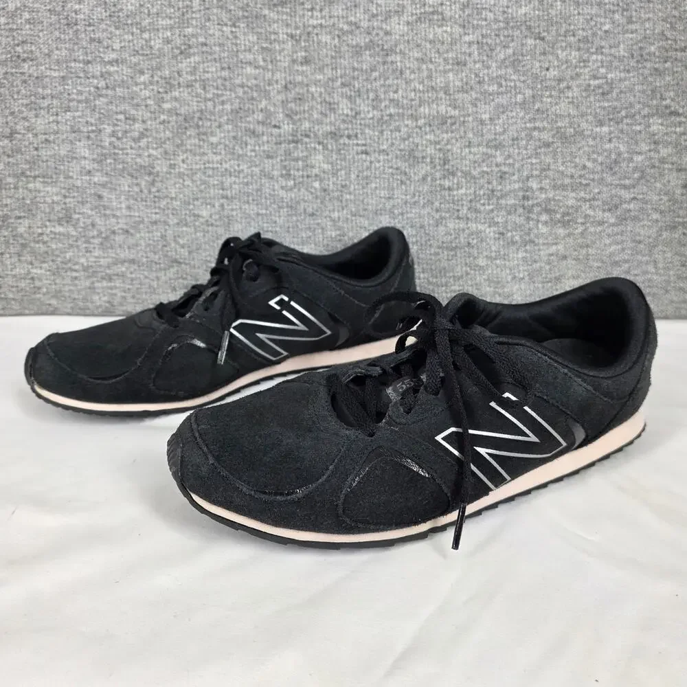 NEW BALANCE 555 FLIPDUO WL555BK WOMEN’S SUEDE RETRO SNEAKERS – BLACK – SIZE 9
